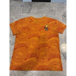 Rare Bart Simpson Squishee All Syrup Super Small T-shirt  Orange AOP  Y2K
